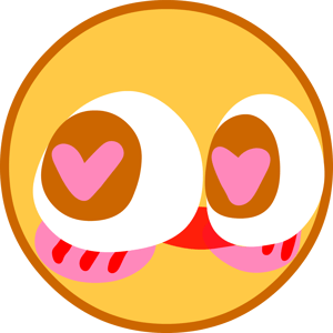 This is the Avatar Image for the Blushing Emoji (BFO: Daily Stache) AI Voice and Text to Speech Generator